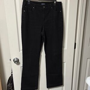 Bandolino Black Straight Leg Jeans Classic Style